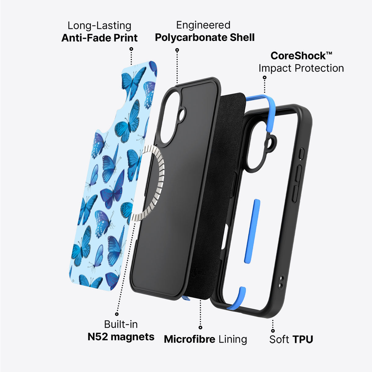 Magic Butterflies - iPhone 16 Plus Case