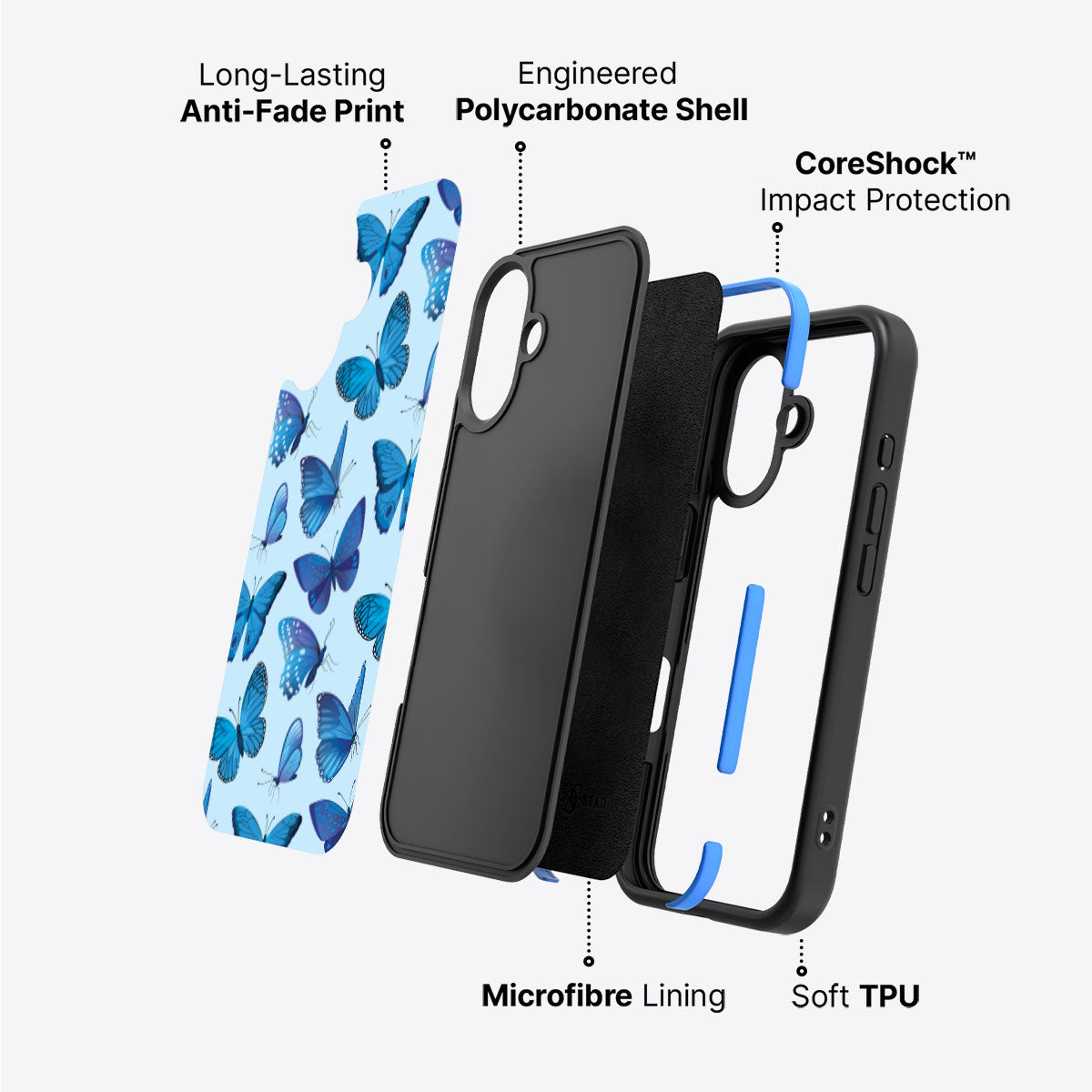 Magic Butterflies - iPhone 16 Plus Case