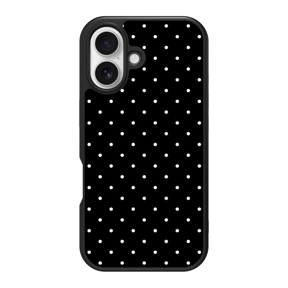 Midnight Confetti design back view – iPhone 16 Plus case