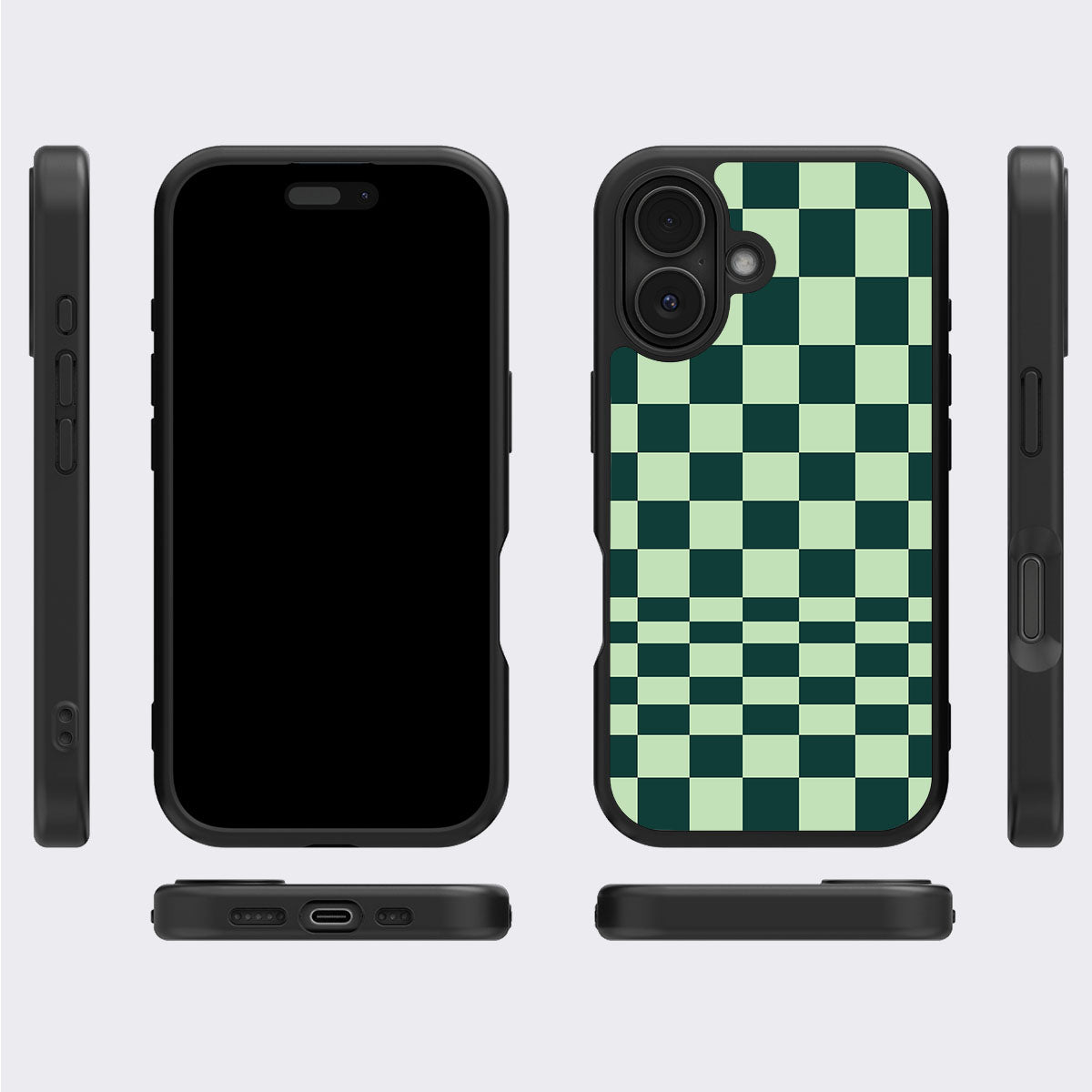 Mint Matrix iPhone 16 Plus case cover – multi-angle view