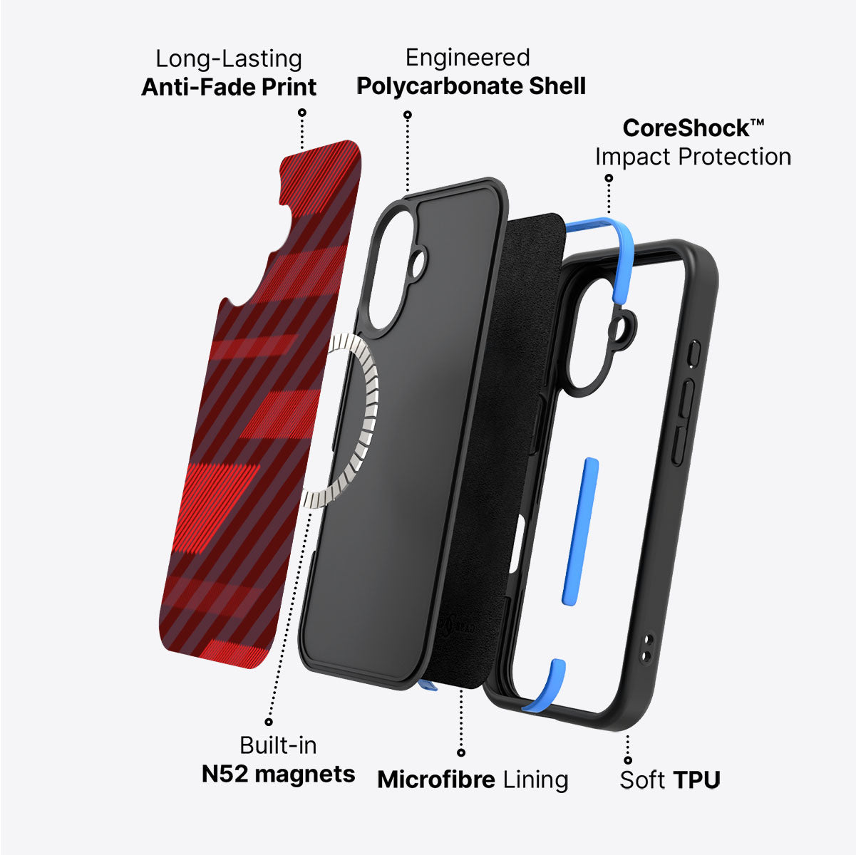 Orange Twill Play - iPhone 16 Plus Case