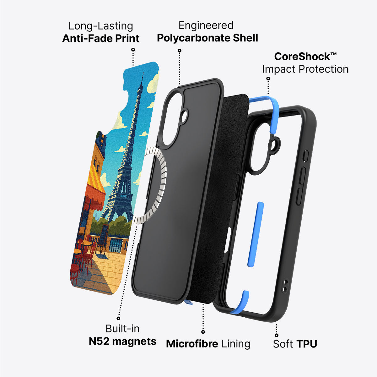 Paris - iPhone 16 Plus Case #case type_core (magsafe)