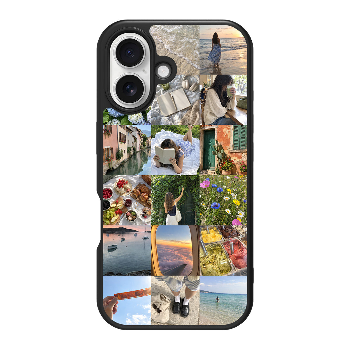 Personalised iPhone 16 Plus case – 18-photo collage design