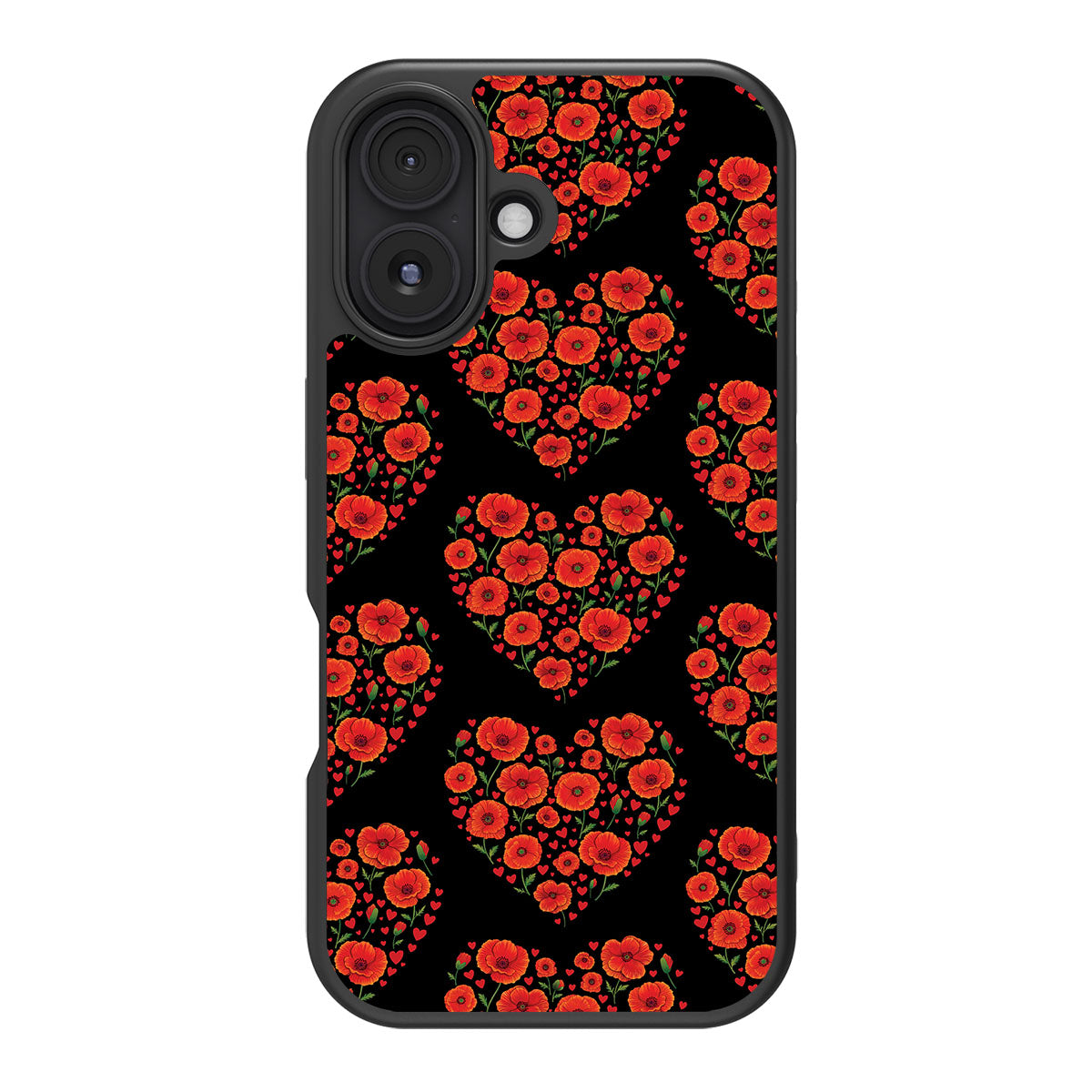 Poppy Heart - iPhone 16 Plus Case #case type_core (magsafe), #case type_core (non magsafe)