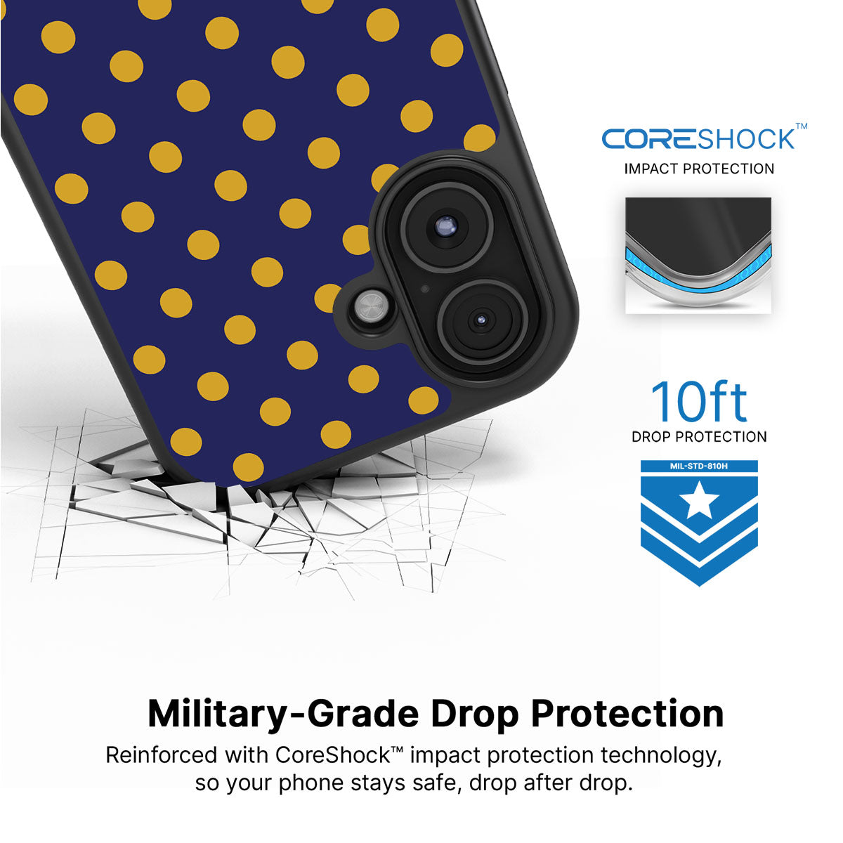 Retro Gold - iPhone 16 Plus Case #case type_core (magsafe), #case type_core (non magsafe)