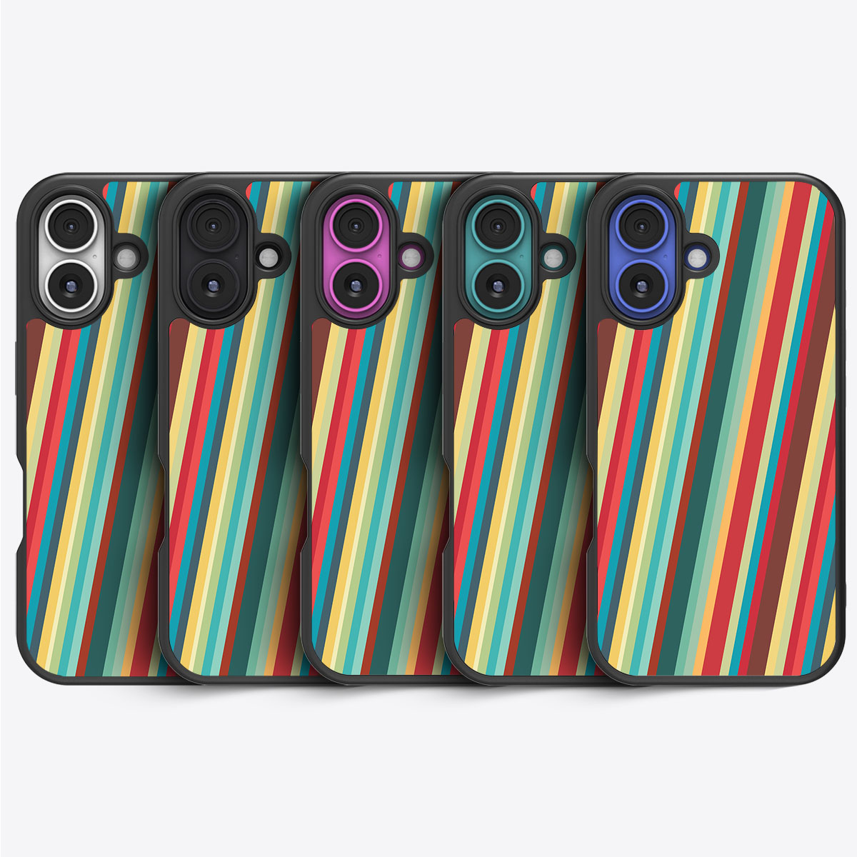 Retro Stripes - iPhone 16 Plus Case