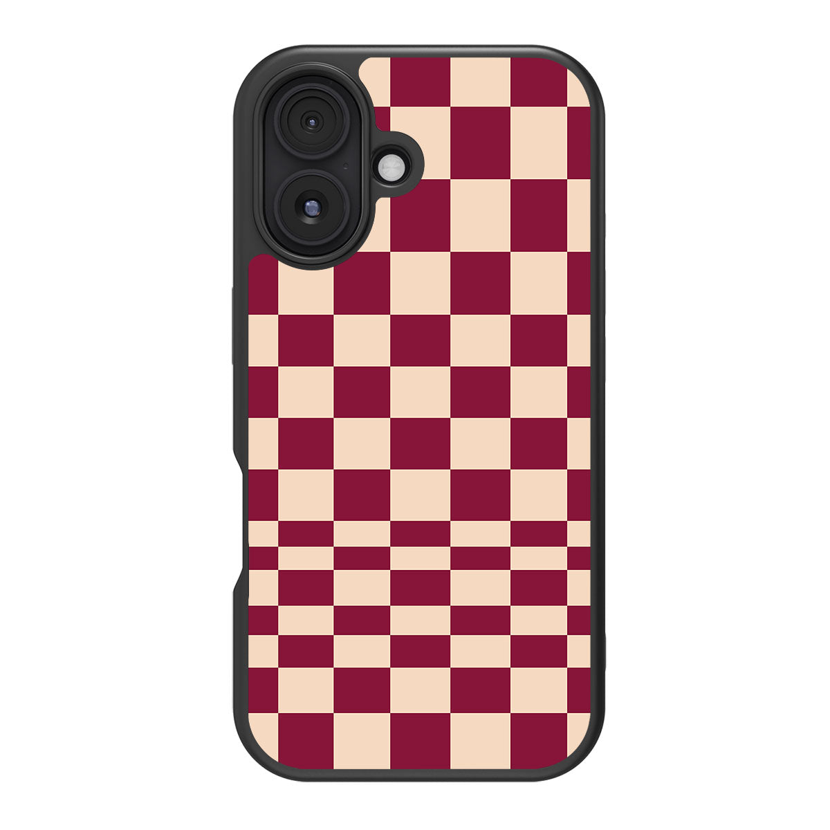 Rouge Board design back view – iPhone 16 Plus case
