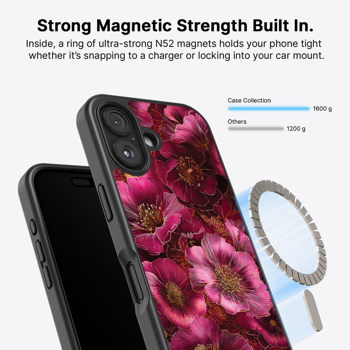 Ruby Flora - iPhone 16 Plus Case #case type_core (magsafe)