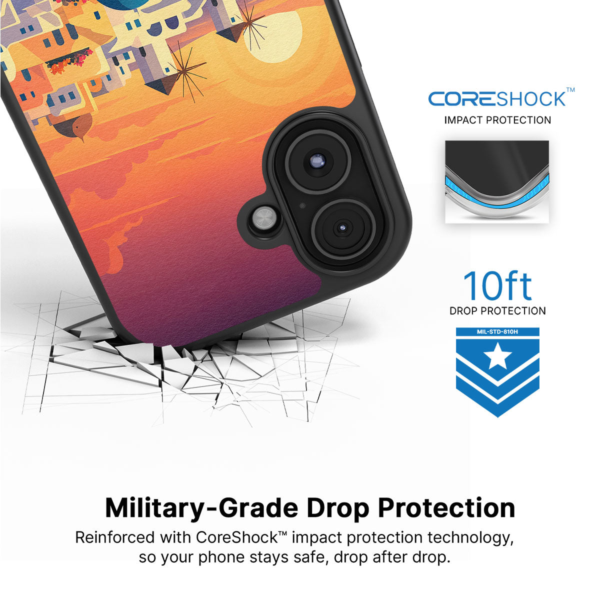 Santorini - iPhone 16 Plus Case #case type_core (magsafe), #case type_core (non magsafe)