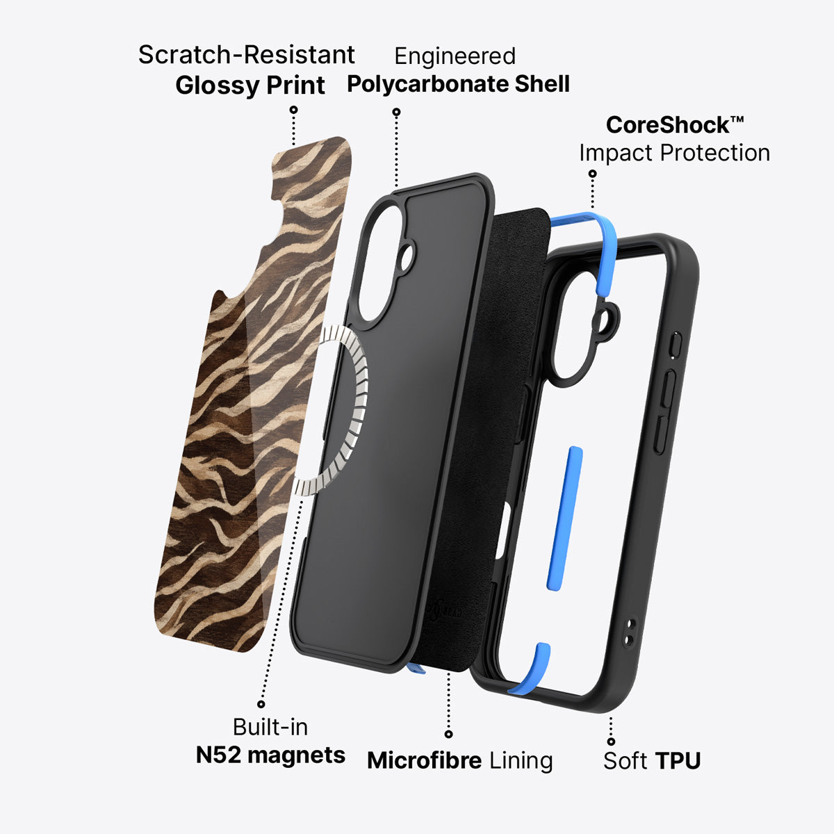 iPhone 16 Plus case construction – Savanna Silk phone case