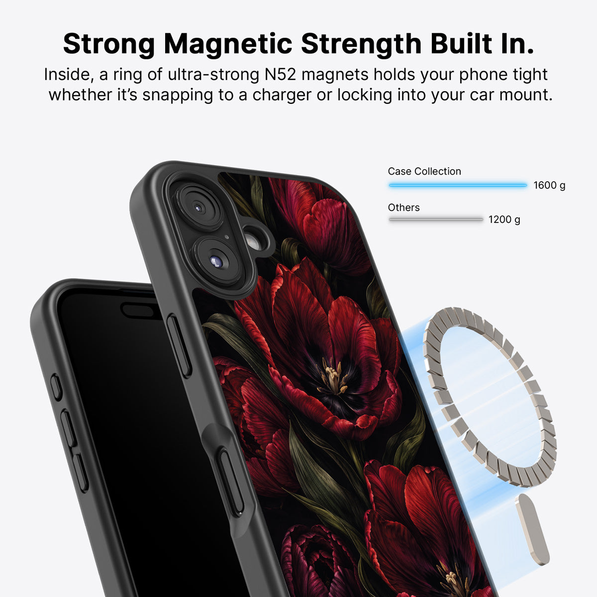 iPhone 16 Plus MagSafe case – Scarlet Hour design