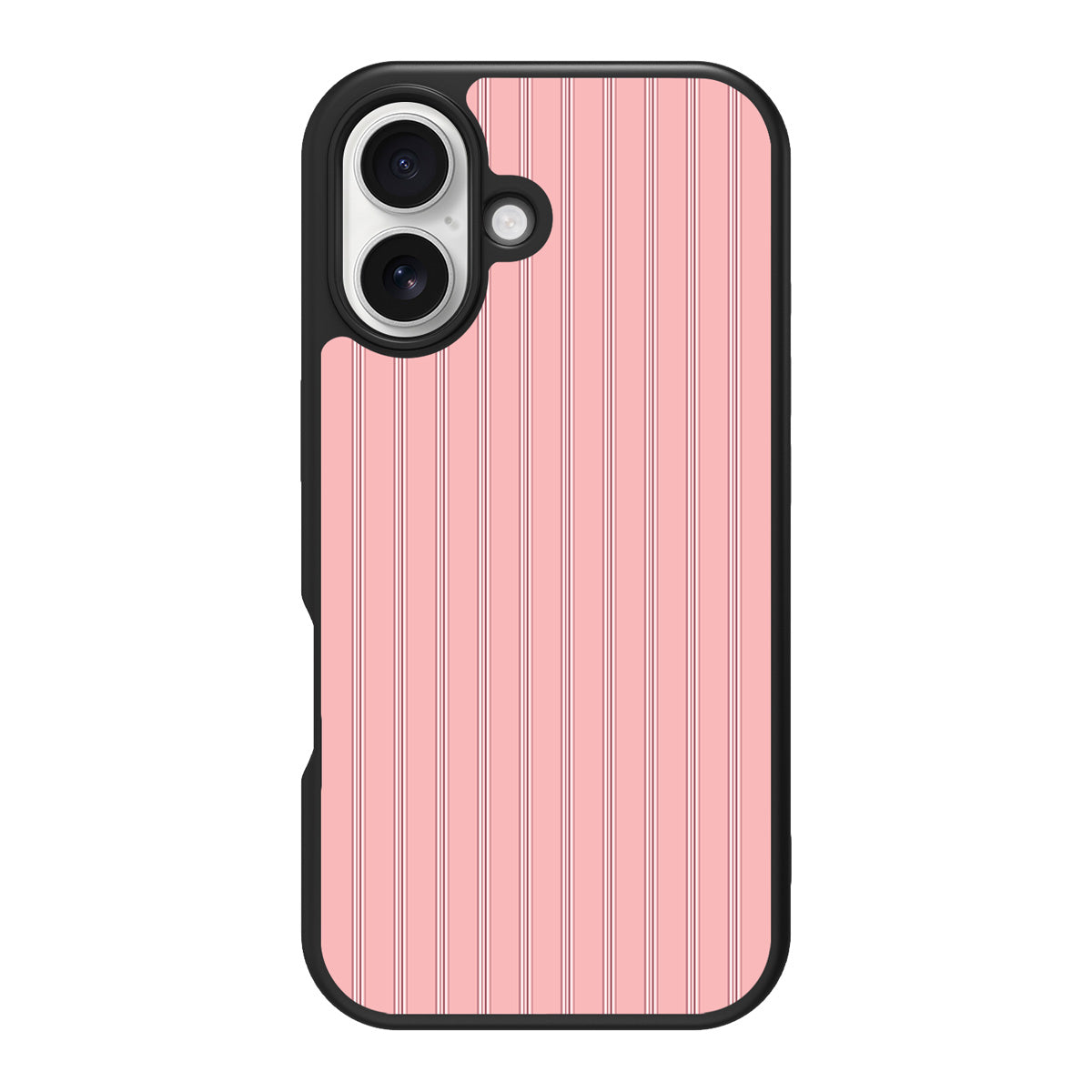 Sorbet Pinstripe design back view – iPhone 16 Plus case