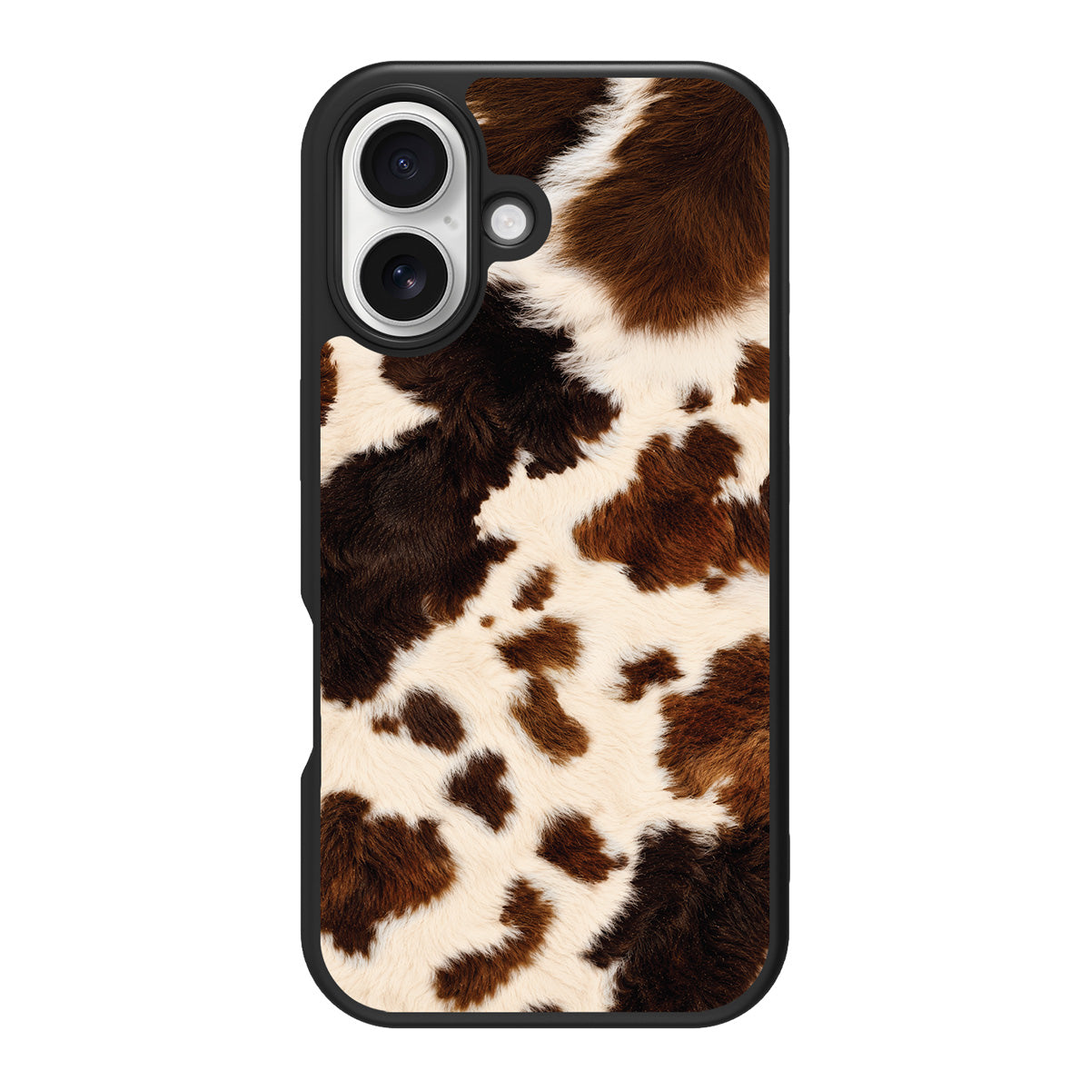 Cowhide Designer iPhone 16 Plus Case – Swiss Cow | MagSafe