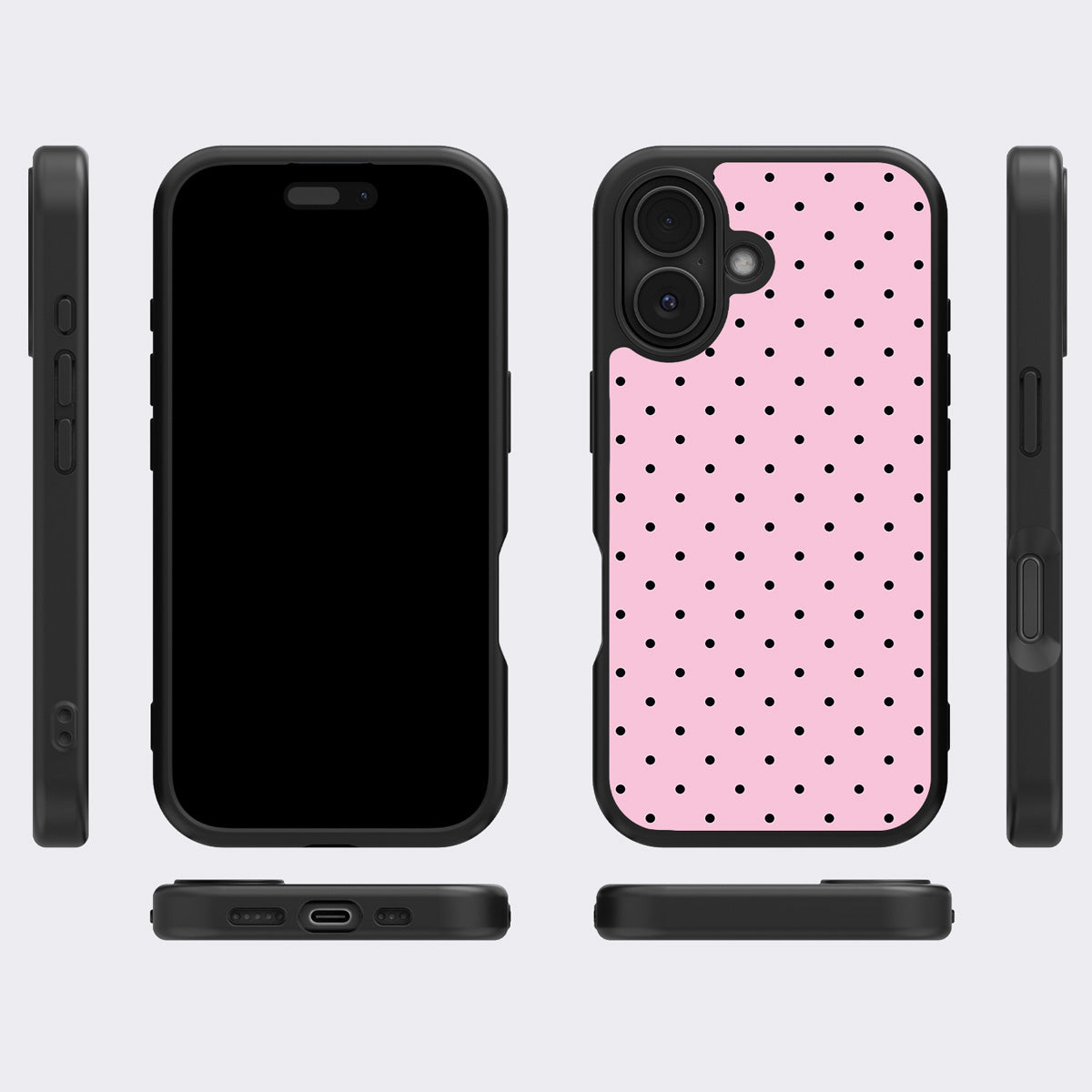 Pink Polka Dot iPhone 16 Plus Case – Veloria | MagSafe