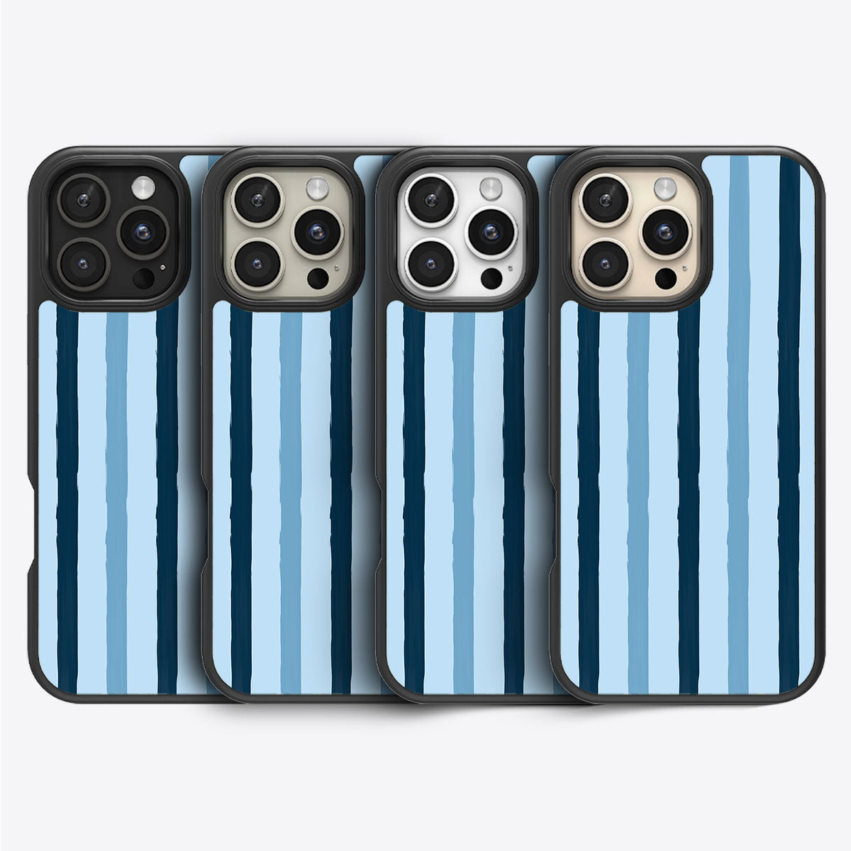 Blue Watercolor Stripes - iPhone 16 Pro Case #case type_core (magsafe), #case type_core (non magsafe)