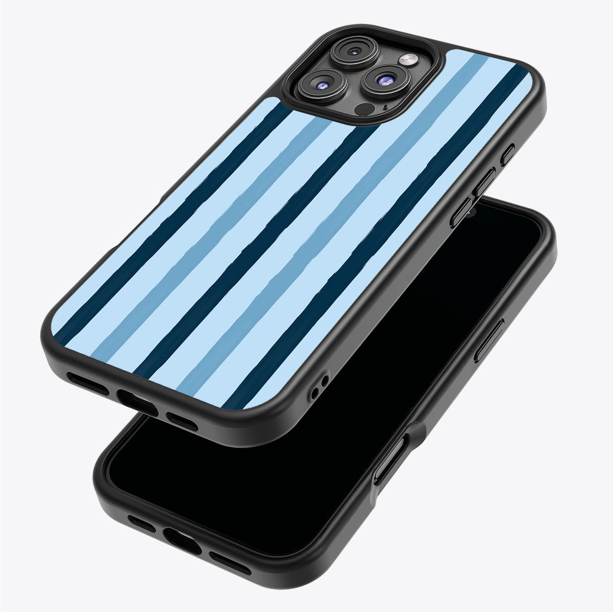 Blue Watercolor Stripes - iPhone 16 Pro Case #case type_core (magsafe), #case type_core (non magsafe)
