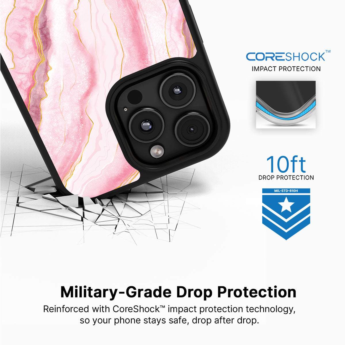 Blushed Marble - iPhone 16 Pro Case, #case type_core (magsafe), #case type_core (non magsafe)