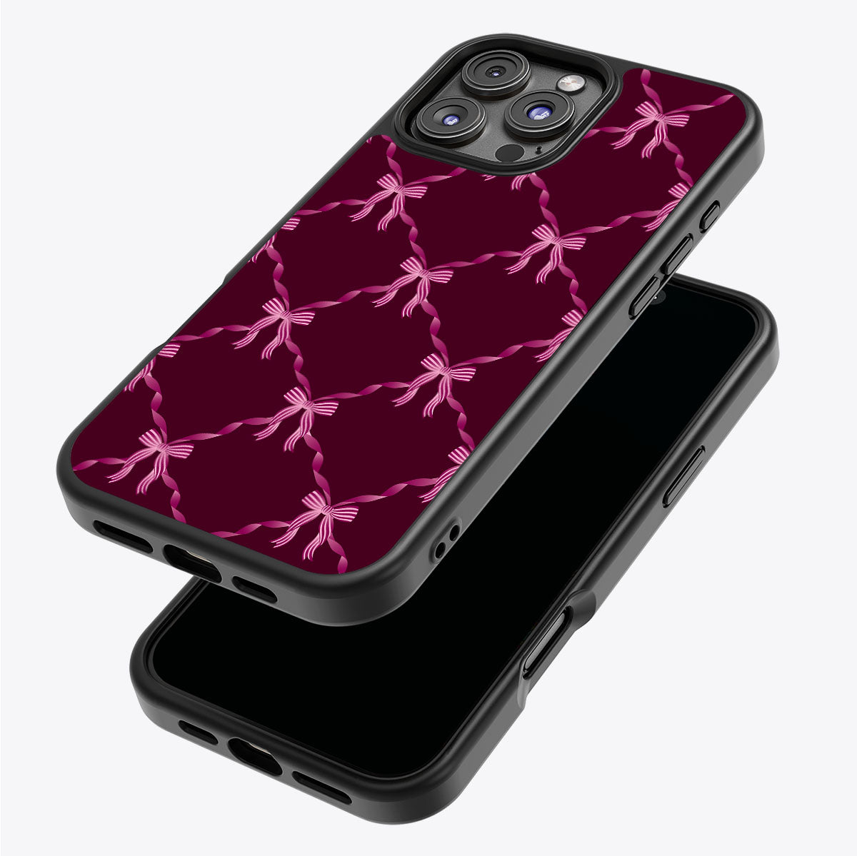 Bordeaux Bow - iPhone 16 Pro Case