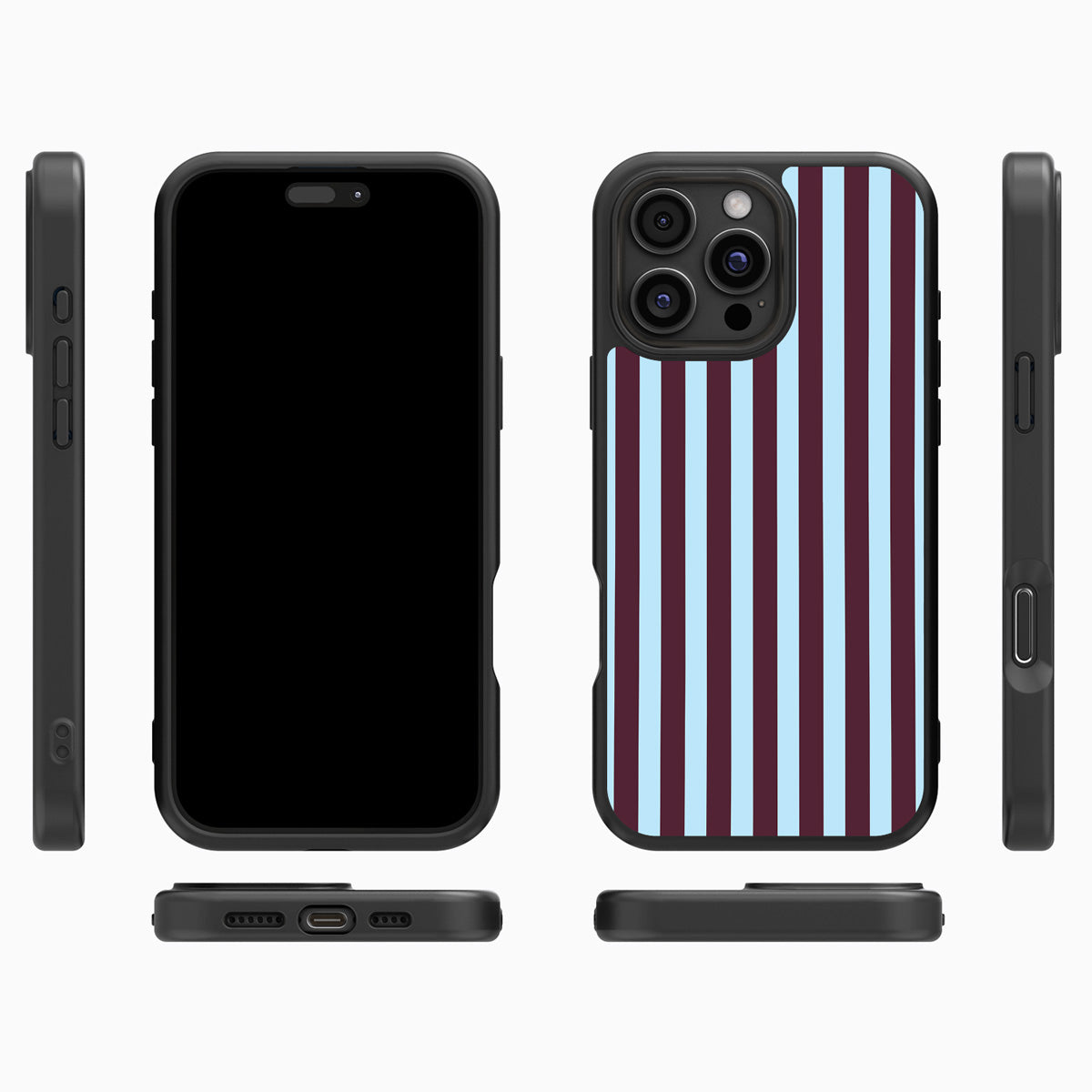Cabernet Column iPhone 16 Pro case cover – multi-angle view