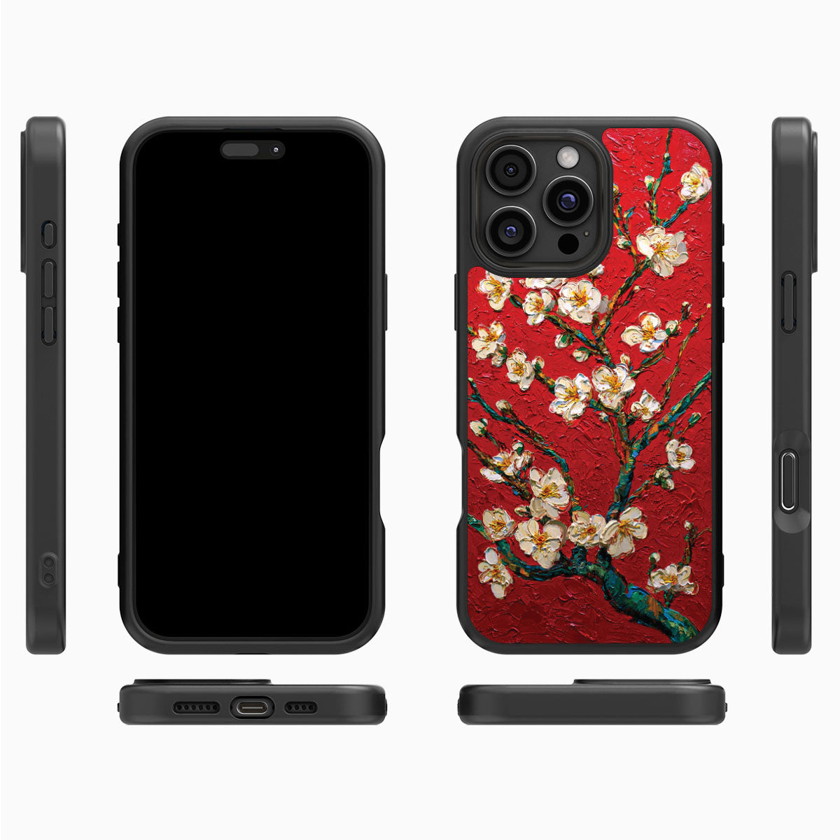 Crimson Blossom - iPhone 16 Pro Case #case type_core (magsafe), #case type_core (non magsafe)