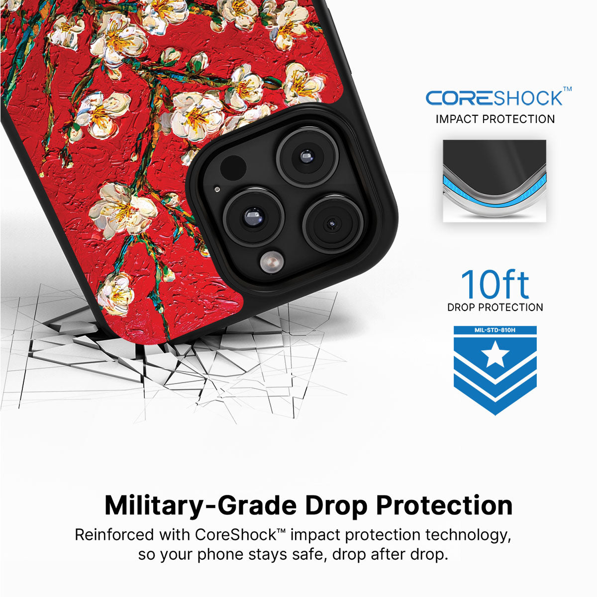 Crimson Blossom - iPhone 16 Pro Case #case type_core (magsafe), #case type_core (non magsafe)