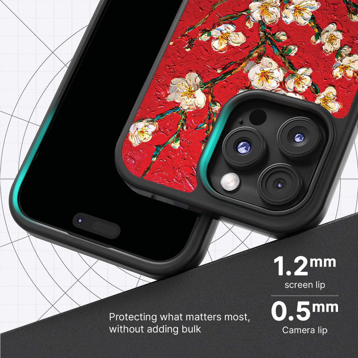 Crimson Blossom - iPhone 16 Pro Case #case type_core (magsafe), #case type_core (non magsafe)