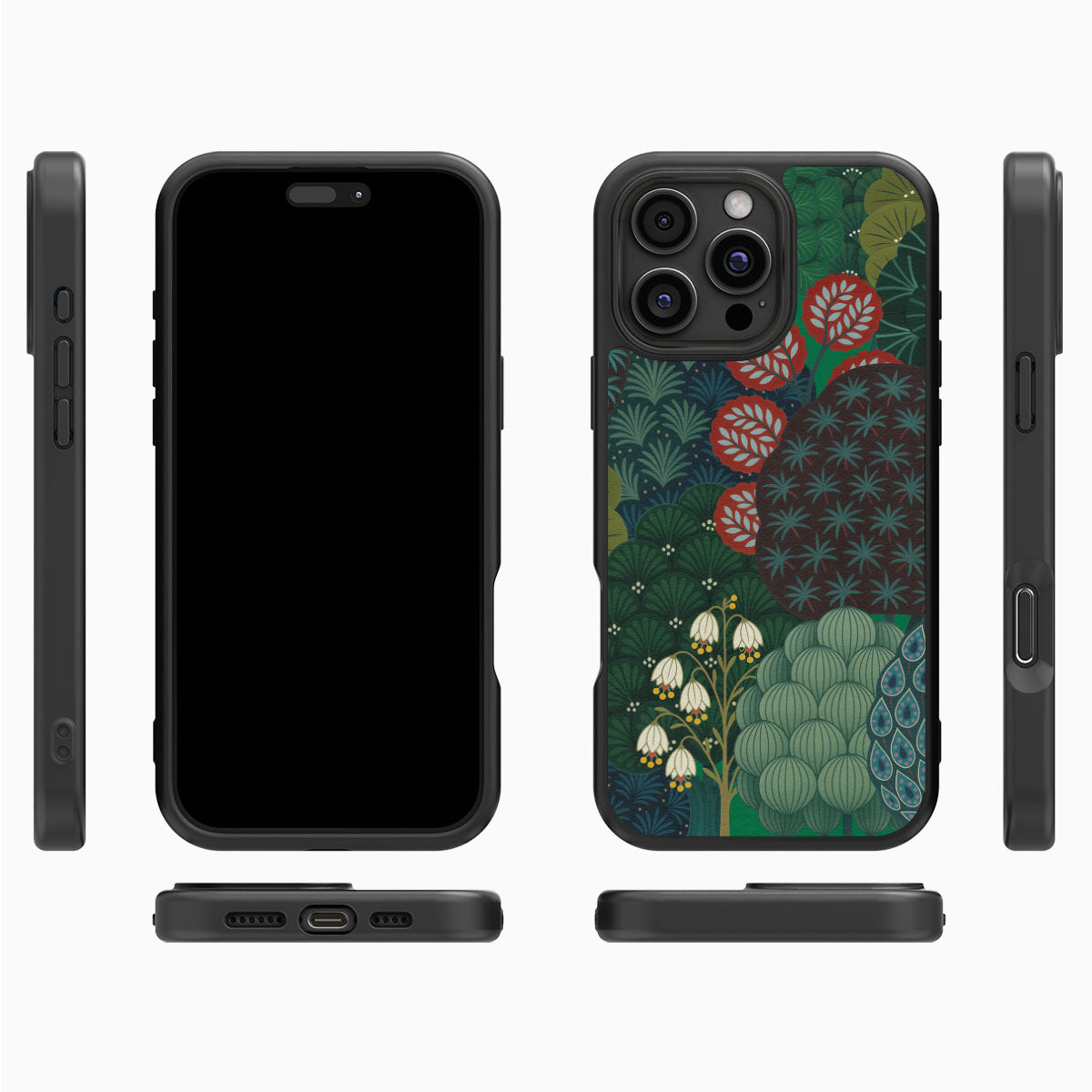 Flourishing Forests iPhone 16 Pro case cover – multi-angle view