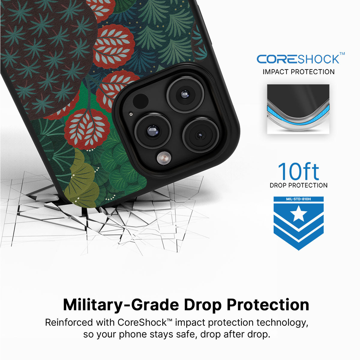 Flourishing Forests iPhone 16 Pro case with drop protection