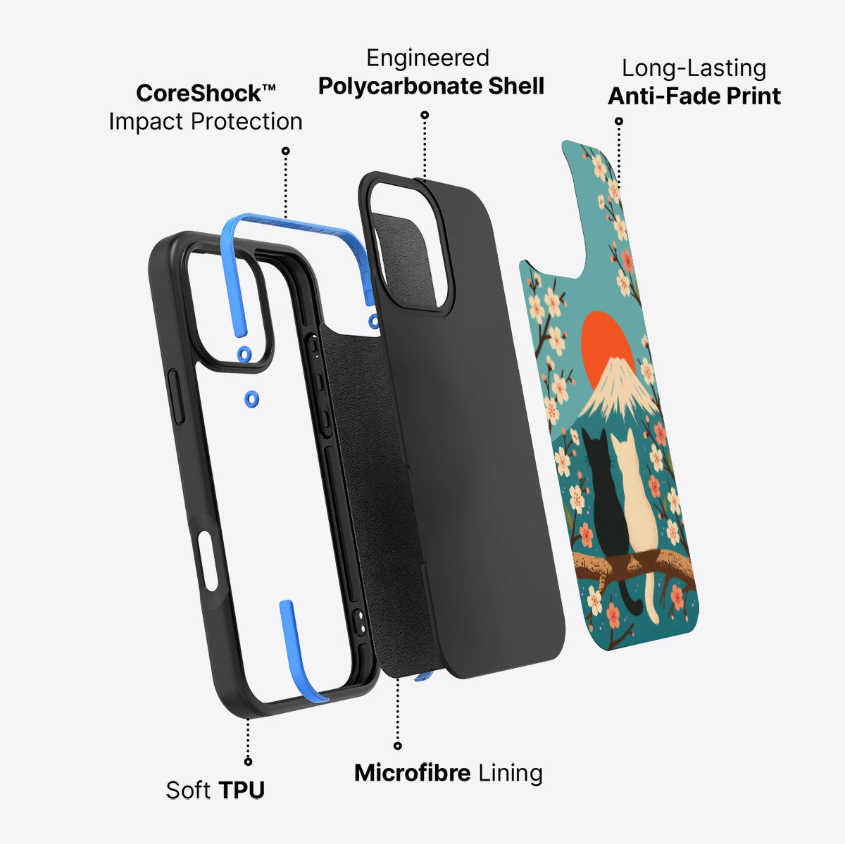 Fuji Cats - iPhone 16 Pro Case