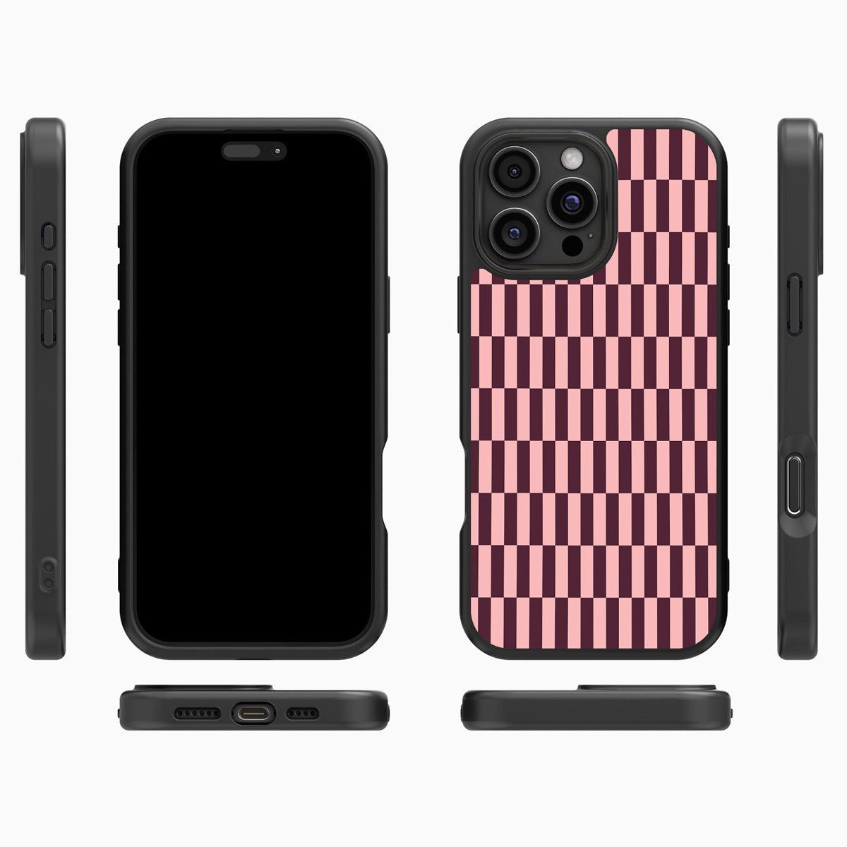 Garnet Stack iPhone 16 Pro case cover – multi-angle view