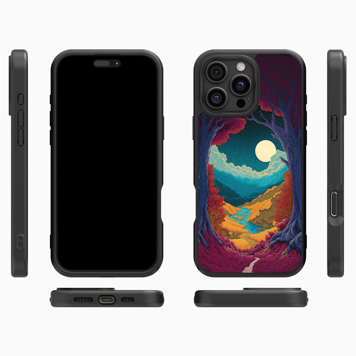 Celestial Designer iPhone 16 Pro Case – Harvest Moon | MagSafe