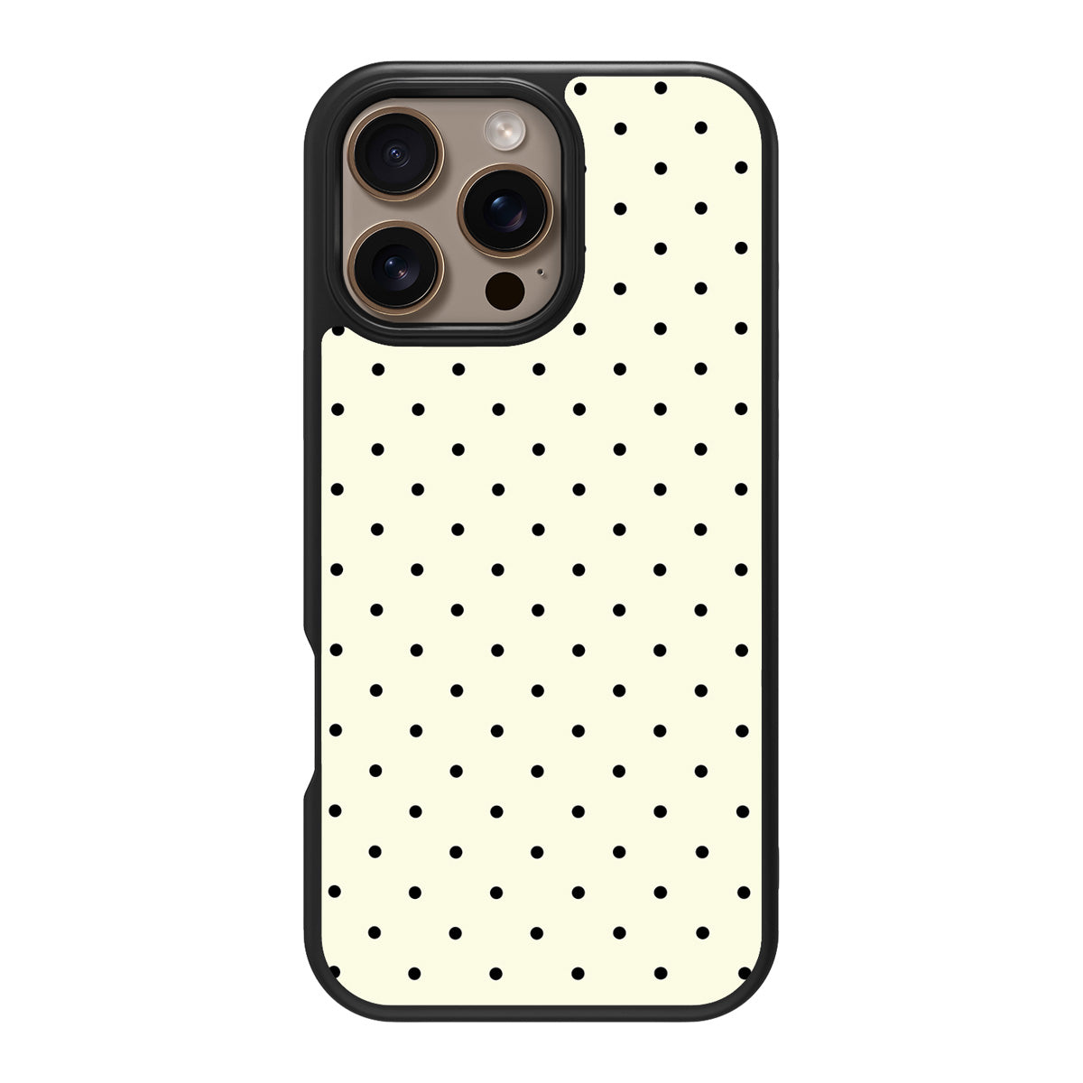 Ivory Sprinkle design back view – iPhone 16 Pro case