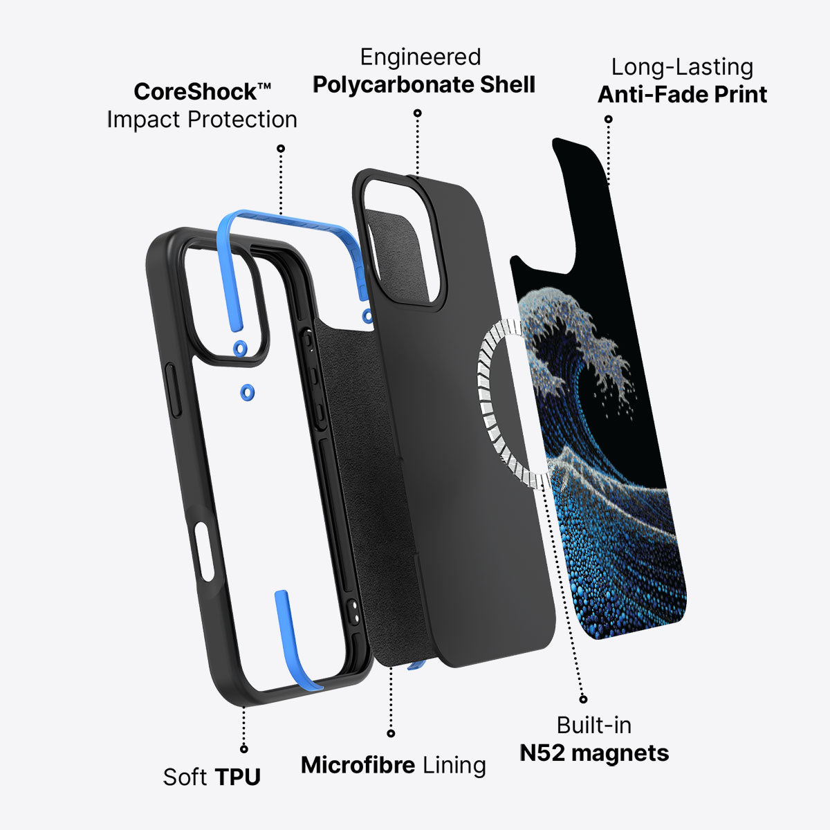 iPhone 16 Pro Case with MagSafe – Midnight Tide