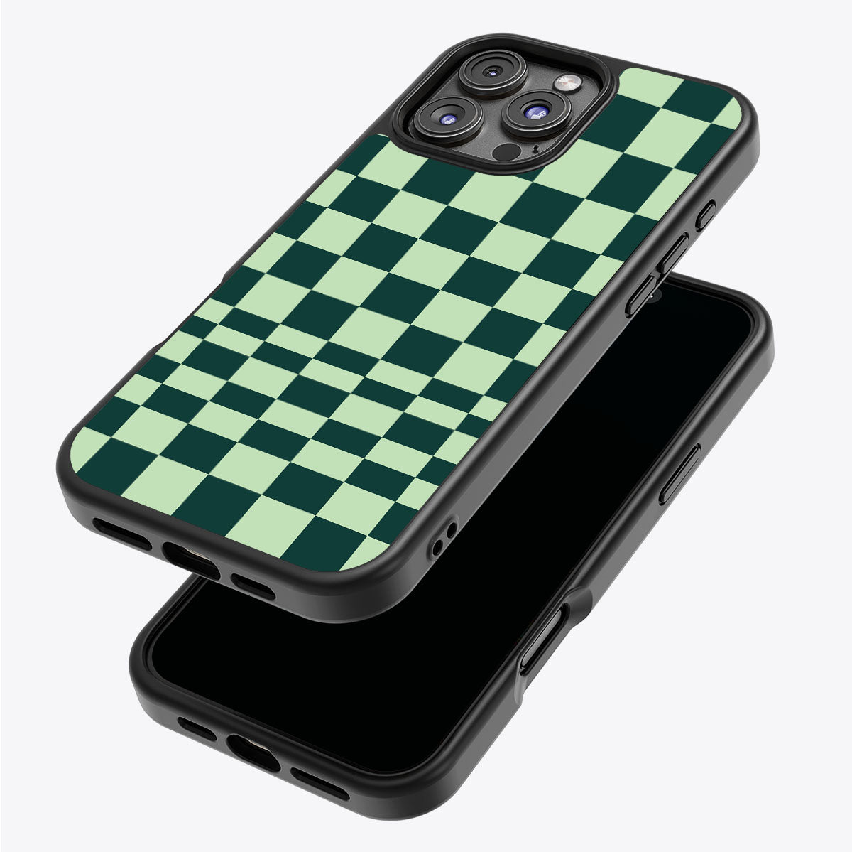 Mint Matrix iPhone 16 Pro case – back and side view