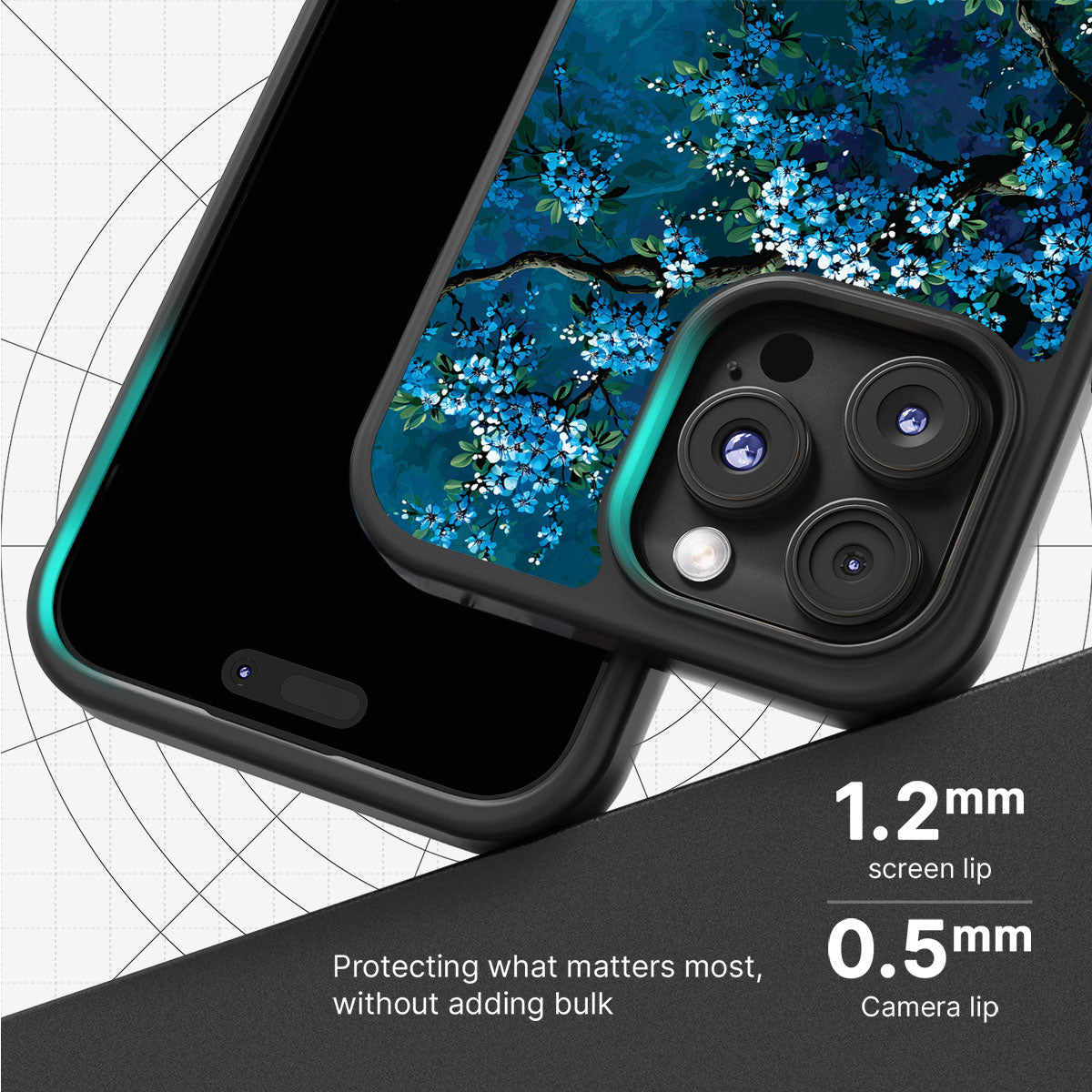 Moonlit Petals - iPhone 16 Pro Case #case type_core (magsafe), #case type_core (non magsafe)