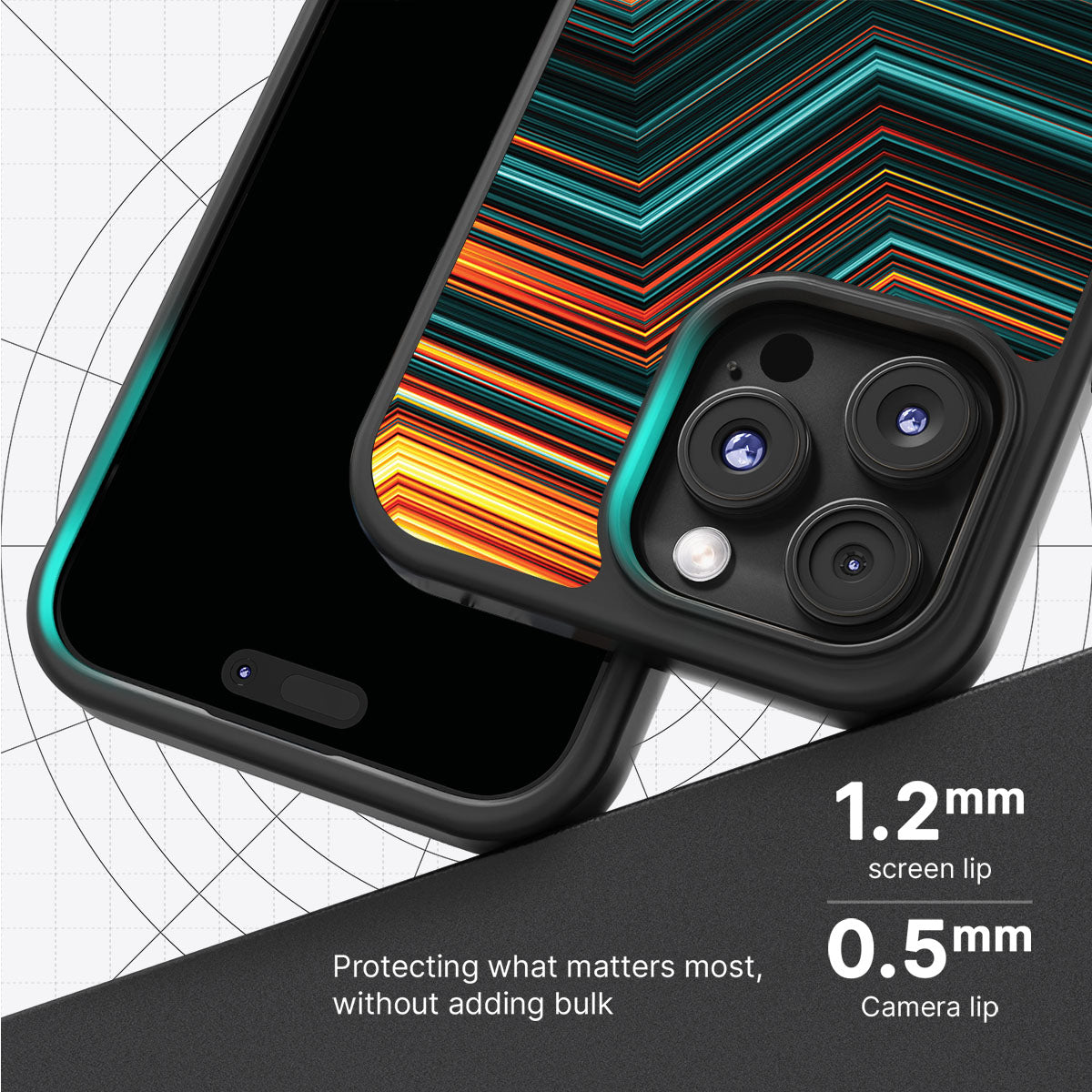 Techno Waves - iPhone 16 Pro Case #case type_core (magsafe), #case type_core (non magsafe)