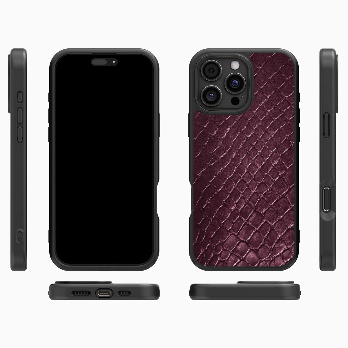 Wine Python iPhone 16 Pro case cover – multi-angle view