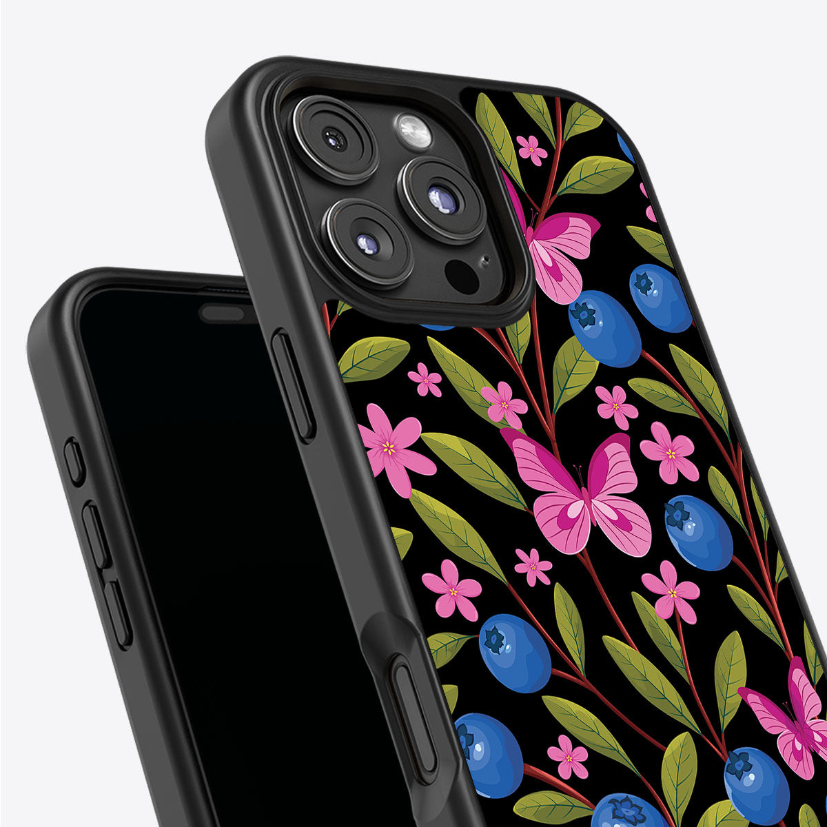 Blueberry Butterflies - iPhone 16 Pro Max Case #case type_core (non magsafe)