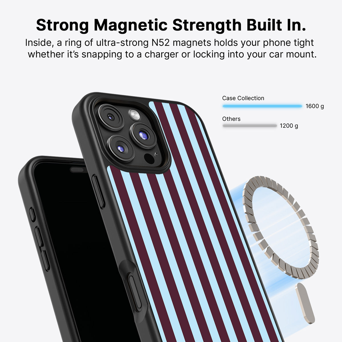 iPhone 16 Pro Max MagSafe case – Cabernet Column design
