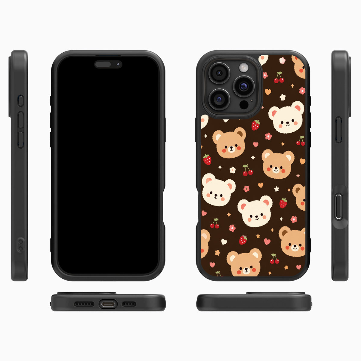 Cocoa Cuddles iPhone 16 Pro Max case cover – multi-angle view
