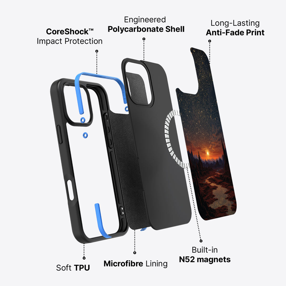 Orange Sunset Designer iPhone 16 Pro Max Case – Desert Dusk | MagSafe