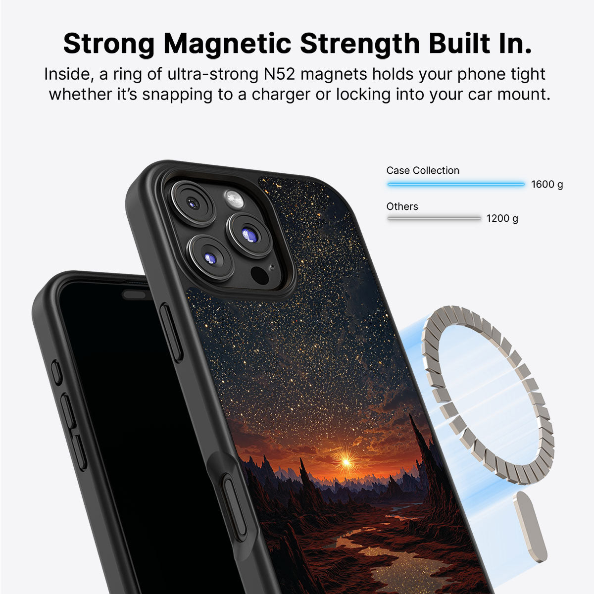 Orange Sunset Designer iPhone 16 Pro Max Case – Desert Dusk | MagSafe