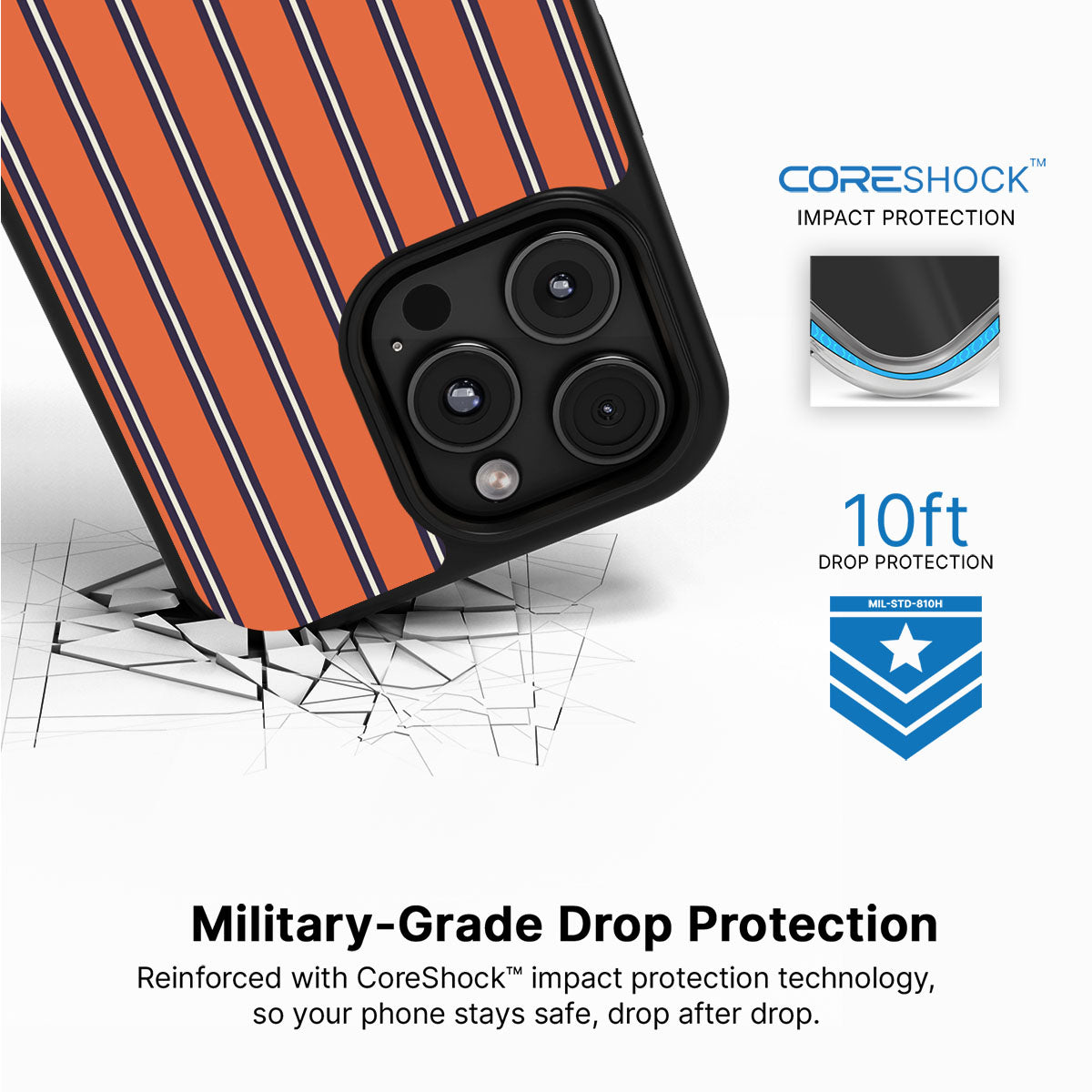 Flared Orange - iPhone 16 Pro Max Case #case type_core (magsafe), #case type_core (non magsafe)