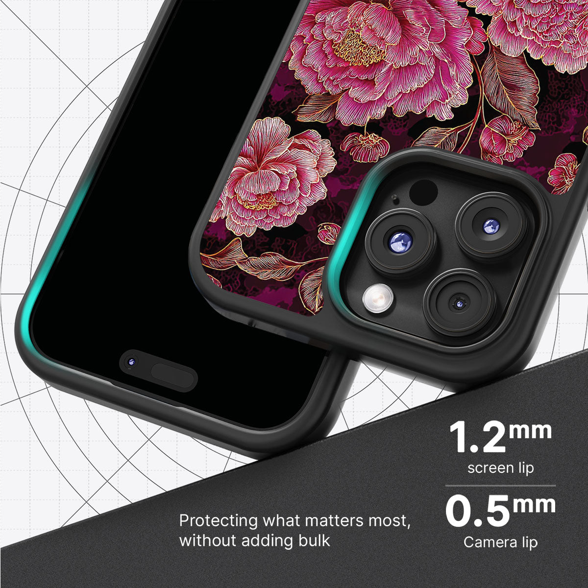 Floral Opulence slim iPhone 16 Pro Max phone case