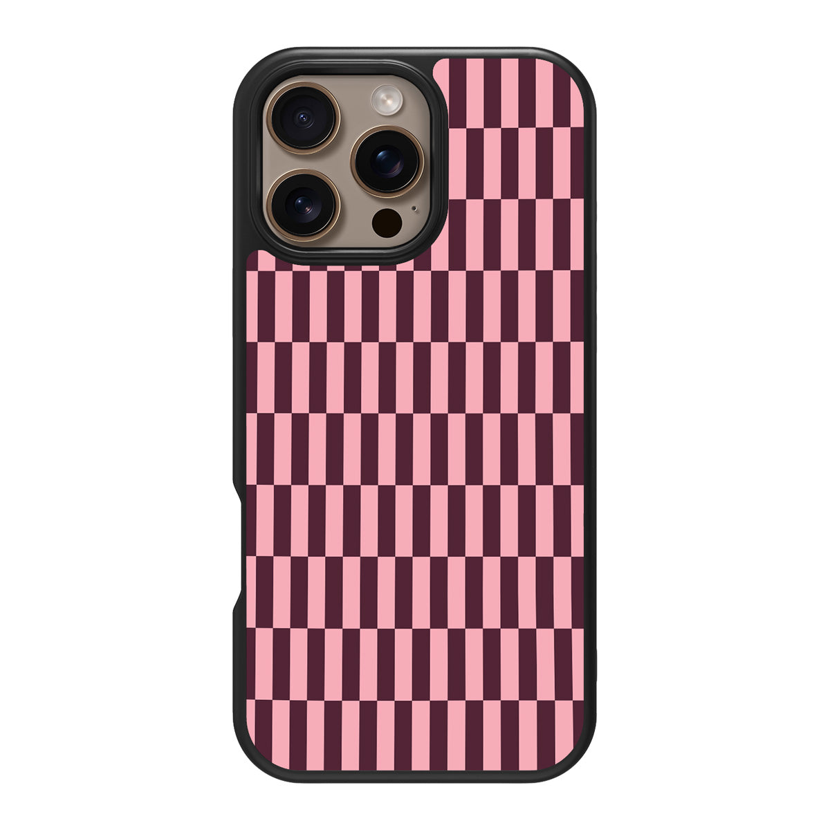Garnet Stack design back view – iPhone 16 Pro Max case