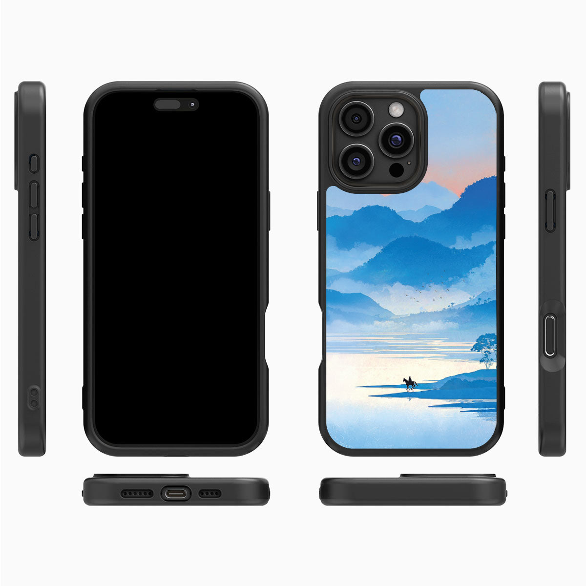 Globe Trotter iPhone 16 Pro Max case cover – multi-angle view