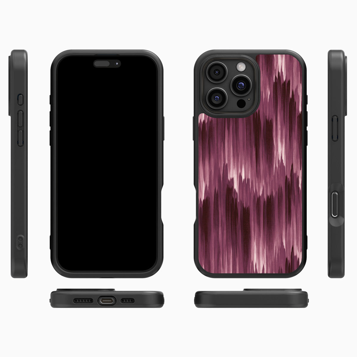 Ikat Haze iPhone 16 Pro Max case cover – multi-angle view