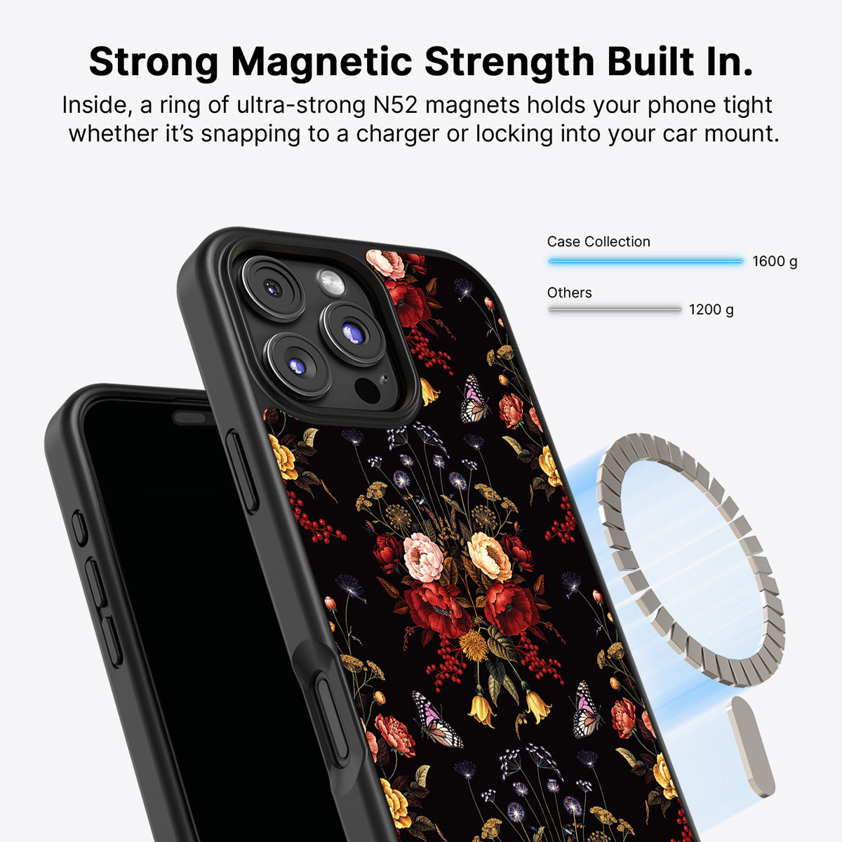 iPhone 16 Pro Max MagSafe case – Kelmscott Bloom design