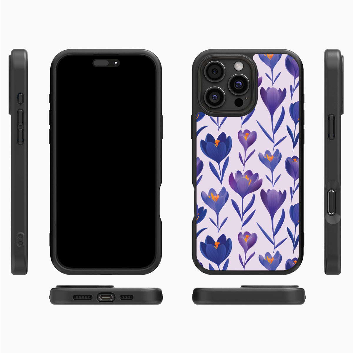 Midnight Crocus - iPhone 16 Pro Max Case #case type_core (magsafe), #case type_core (non magsafe)