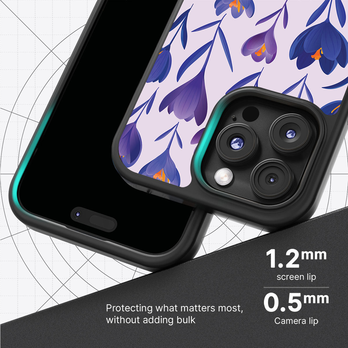Midnight Crocus - iPhone 16 Pro Max Case #case type_core (magsafe), #case type_core (non magsafe)